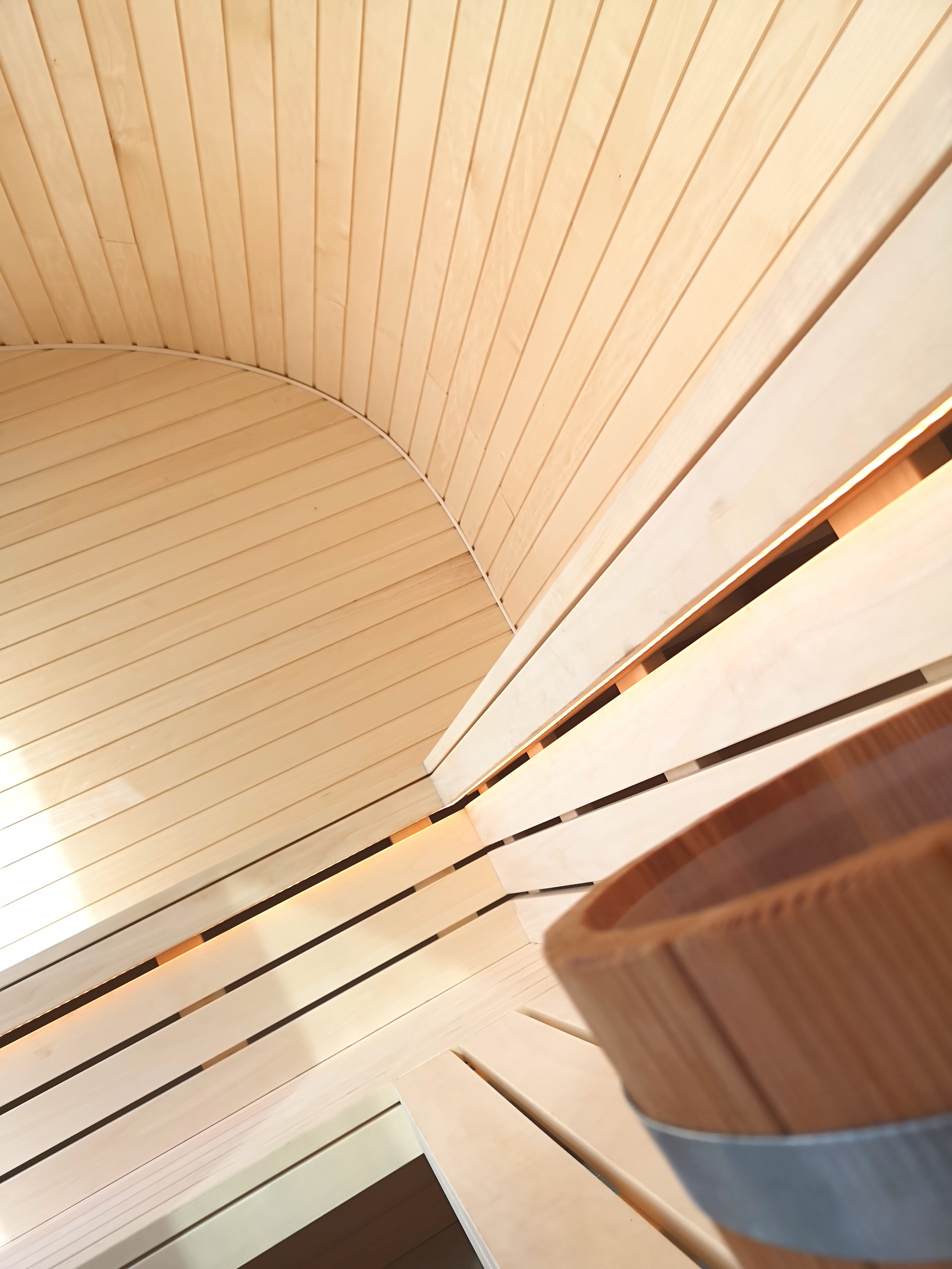 Le sauna en bois clair